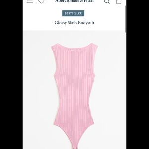 Abercrombie & Fitch Glossy Slash Bodysuit NWT